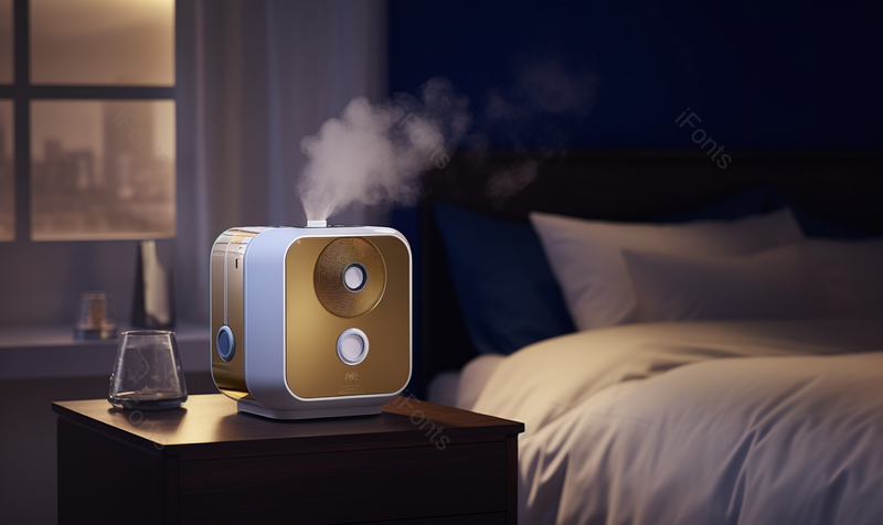 卧室床头柜上的空气净化器静物,高清,摄影图,摄影图片,图片大全,摄影图免费下载